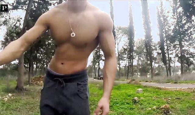Latino Arik Mozh Teaching In The Woods And Fapping-off