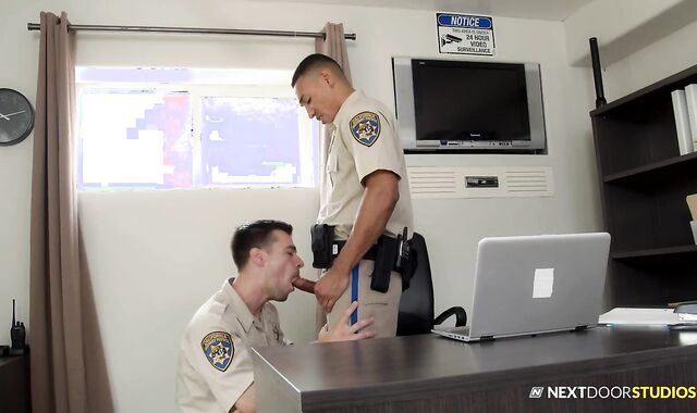 Next Door Originals: Latino Princeton Price in uniform ass licking