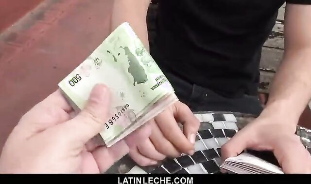 Faggot-for-pay Latino Gives Up His booty-fuck-hole For specie