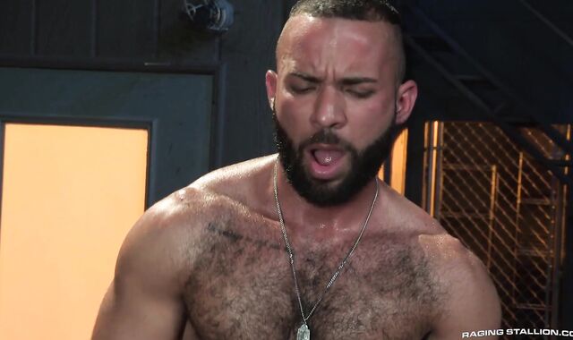 RagingStallion - Hairy dark-hued bodybuilder need harsh pummeling