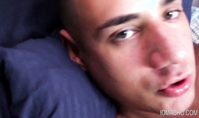 Iomacho - Kinky latino gay-for-pay dude jerking in the couch