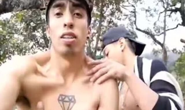 Latino absorbing shlong outside And Then Getting banged In The culo