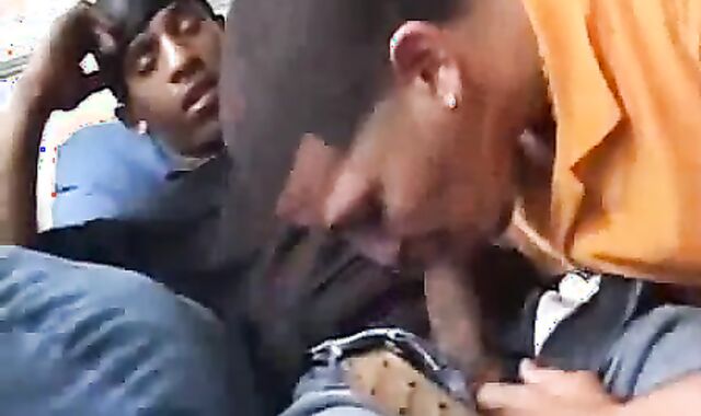 Latino heads down on his dark friend