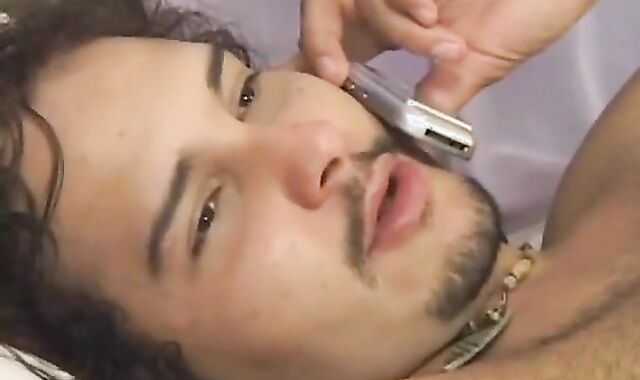 Sugary latino boys spreading tight an ...