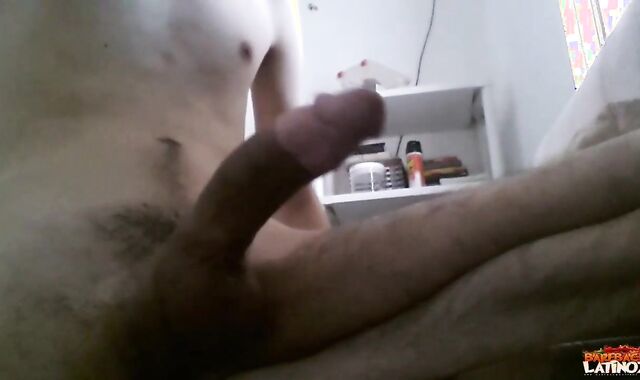 BarebackLatinoz - Brazilian Lucas masturbating good-sized weenie & milking