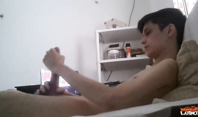BarebackLatinoz - Brazilian Lucas masturbating good-sized weenie & milking