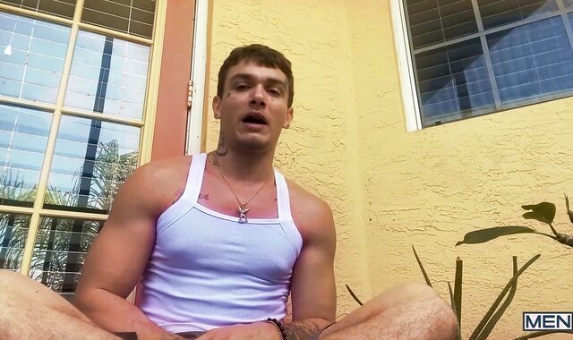 DrillMyHole.com - Luis Rubi with pierced Remy getting off