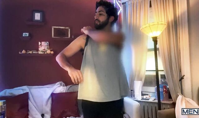 DrillMyHole.com - Luis Rubi with pierced Remy getting off