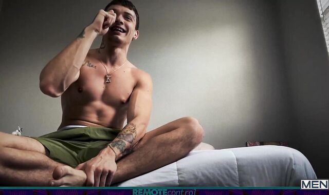 DrillMyHole.com - Luis Rubi with pierced Remy getting off