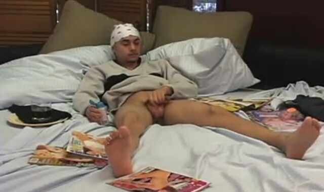 Heterosexual Latino Masturbates Off To ribald Magazines