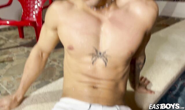 EastBoys.com - Wooly Billy POINT OF VIEW hand-job outdoors