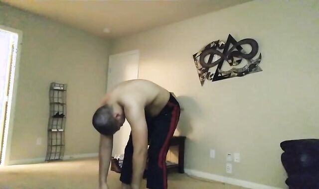 PornHub disrobed Ninja Working Out Kenpo Sweat-soaked Latino Bear