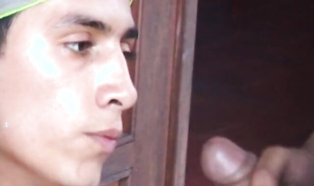 supah-nice-looking Latino boyfrends jerk off and unprotected pulverize