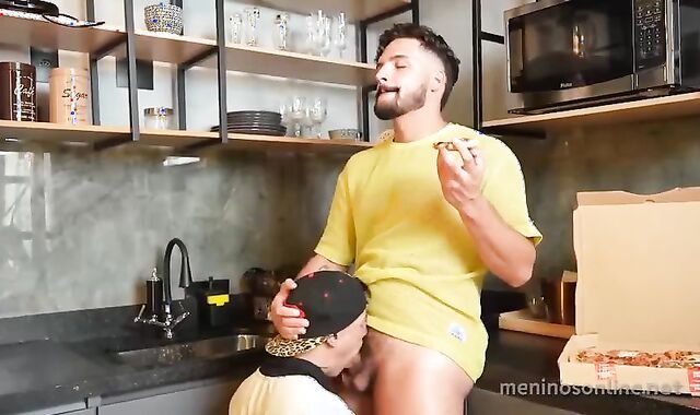 Nicely-shaped being screwed by fat man-meat dad