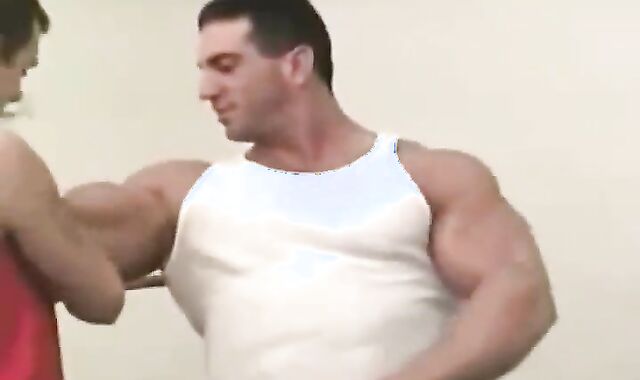 Beefy lad fellow dominance leans to get banged