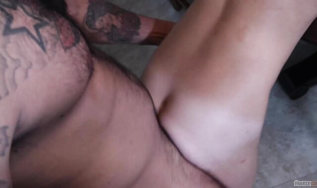 Family Slink: Johnny Hunter jacking Rikk York gigantic man sausage