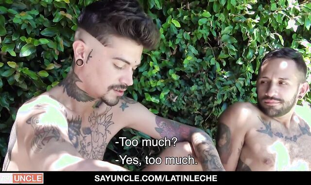 Tattooed Up Latinos pummeling By The Pool