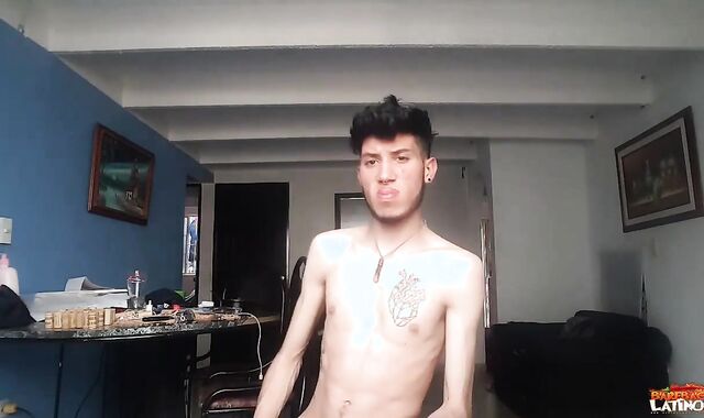 BarebackLatinoz - Rigid dressed in undergarments tugging