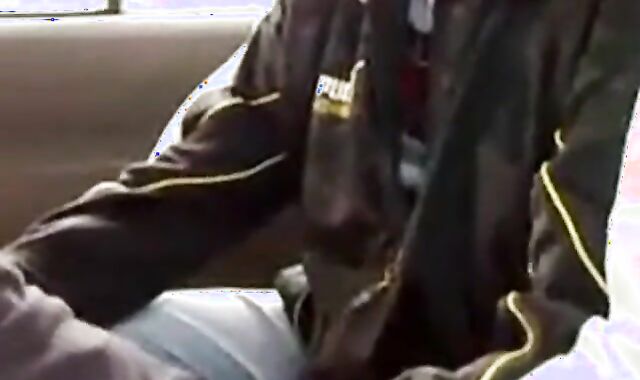 Older man cruise in car