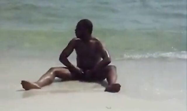 jerking off at the beach