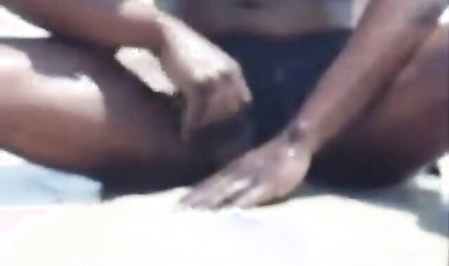 jerking off at the beach