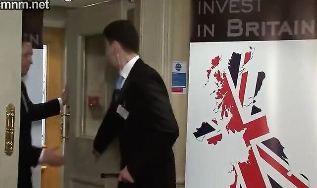 James stripping off at an embassy dinner