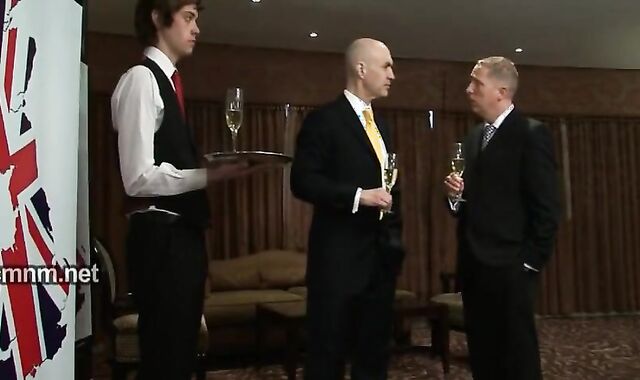 James stripping off at an embassy dinner