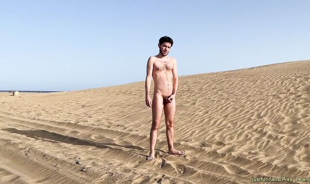 Pissing on the gay nude beach