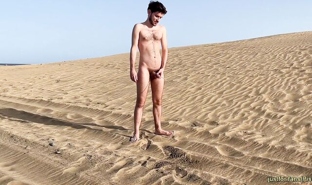 Pissing on the gay nude beach