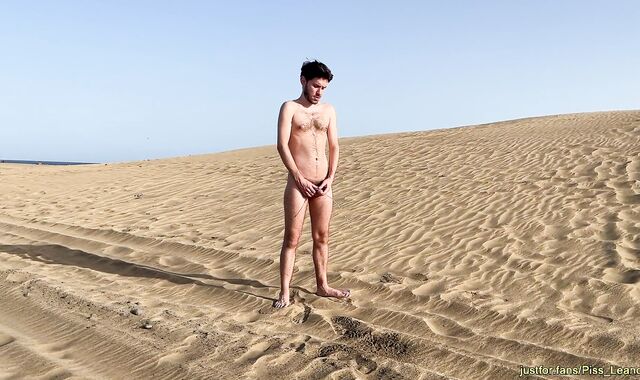 Pissing on the gay nude beach