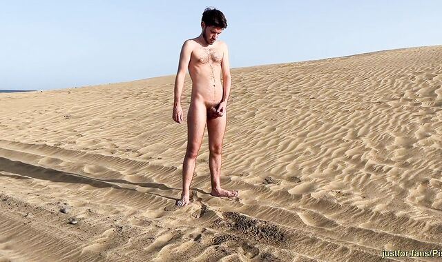 Pissing on the gay nude beach