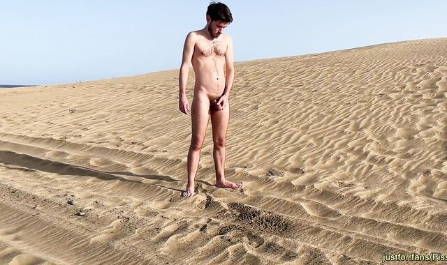Pissing on the gay nude beach