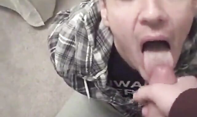 Sexy Blond Swallows HUGE Load of Cum