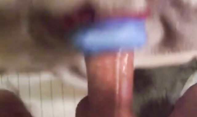 Homemade sex toy pillow humping cum