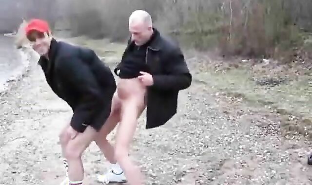 Hot Fuck on a Cold Day Outside