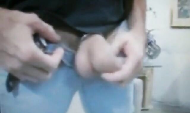 Huge hung dad with huge flaccid cock