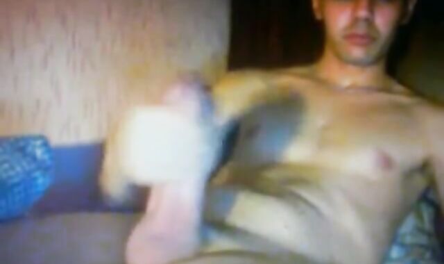 smooth turkish guy wanking huge thick cock on cam