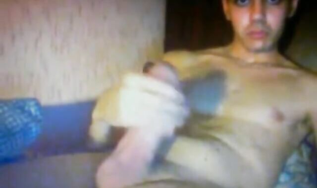 smooth turkish guy wanking huge thick cock on cam