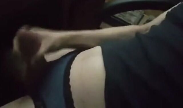 Feminine boy cums with his panties on