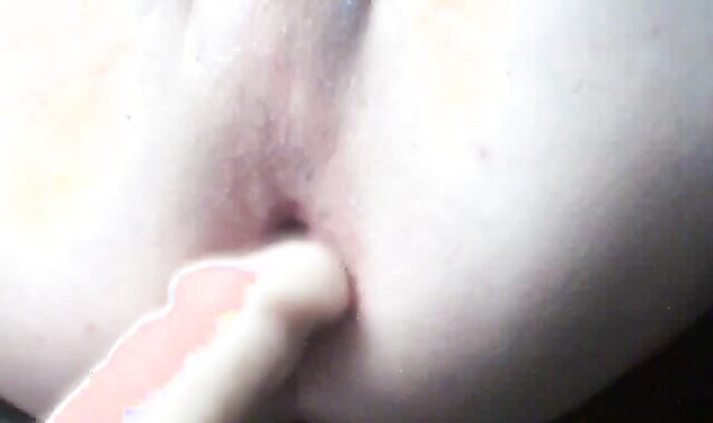 Twink using Cum as lube