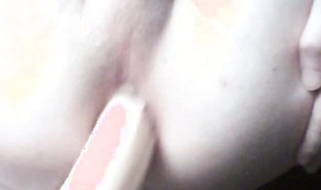 Twink using Cum as lube