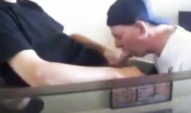 Swallowing cum from my friend again