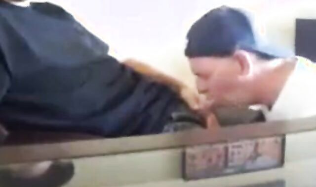 Swallowing cum from my friend again