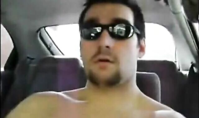 Horny Verbal Dude Jerks Off & Cums in Car