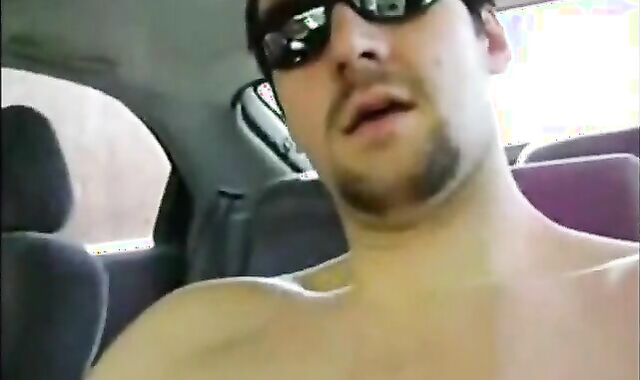 Horny Verbal Dude Jerks Off & Cums in Car