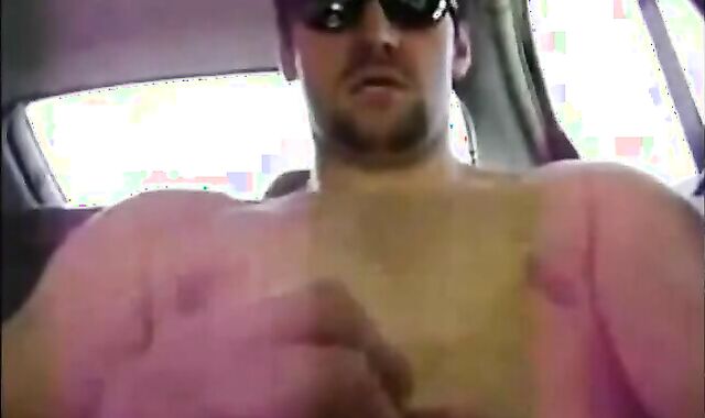 Horny Verbal Dude Jerks Off & Cums in Car