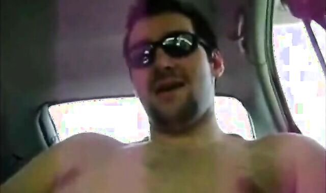 Horny Verbal Dude Jerks Off & Cums in Car