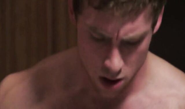 Blonde femboy analized by muscular man