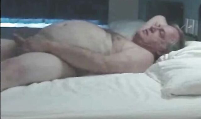 Grandpa Bill and I play in a motel room