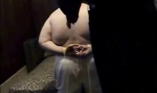 chub with hands tied behind his back spanked and fucked Toronto, Canada